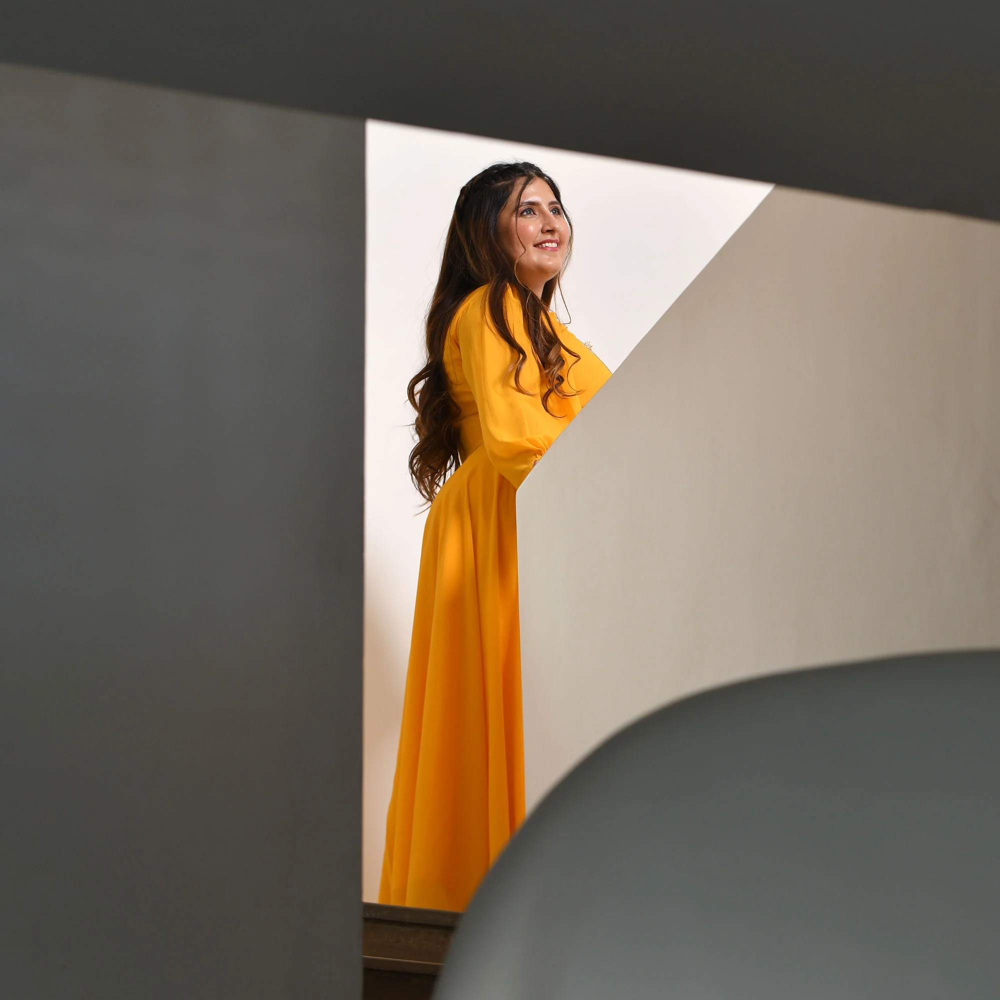 Golden Delight Georgette Dress - Image 14