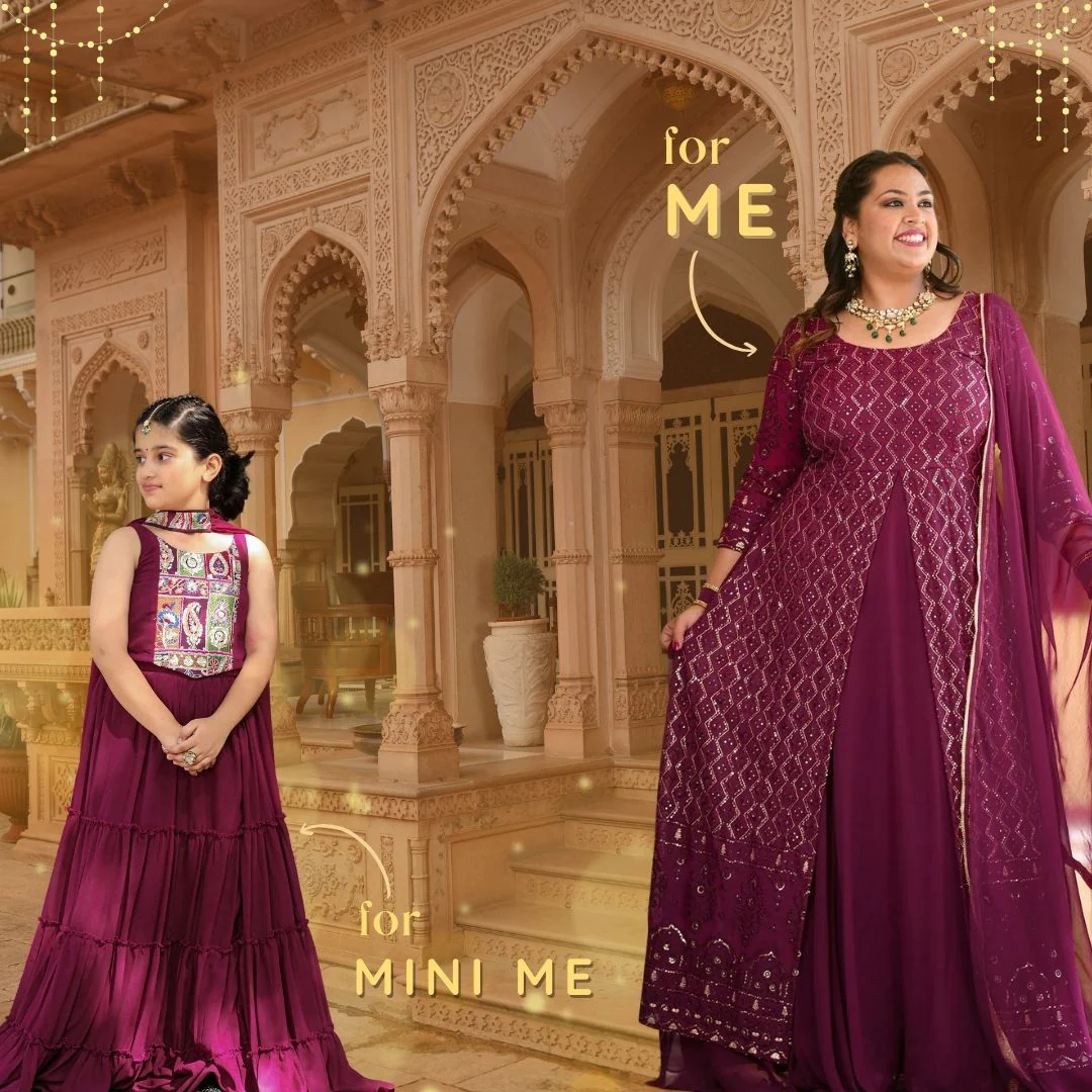 Wine Thread Embroidered Georgette Anarkali Dress - Image 14