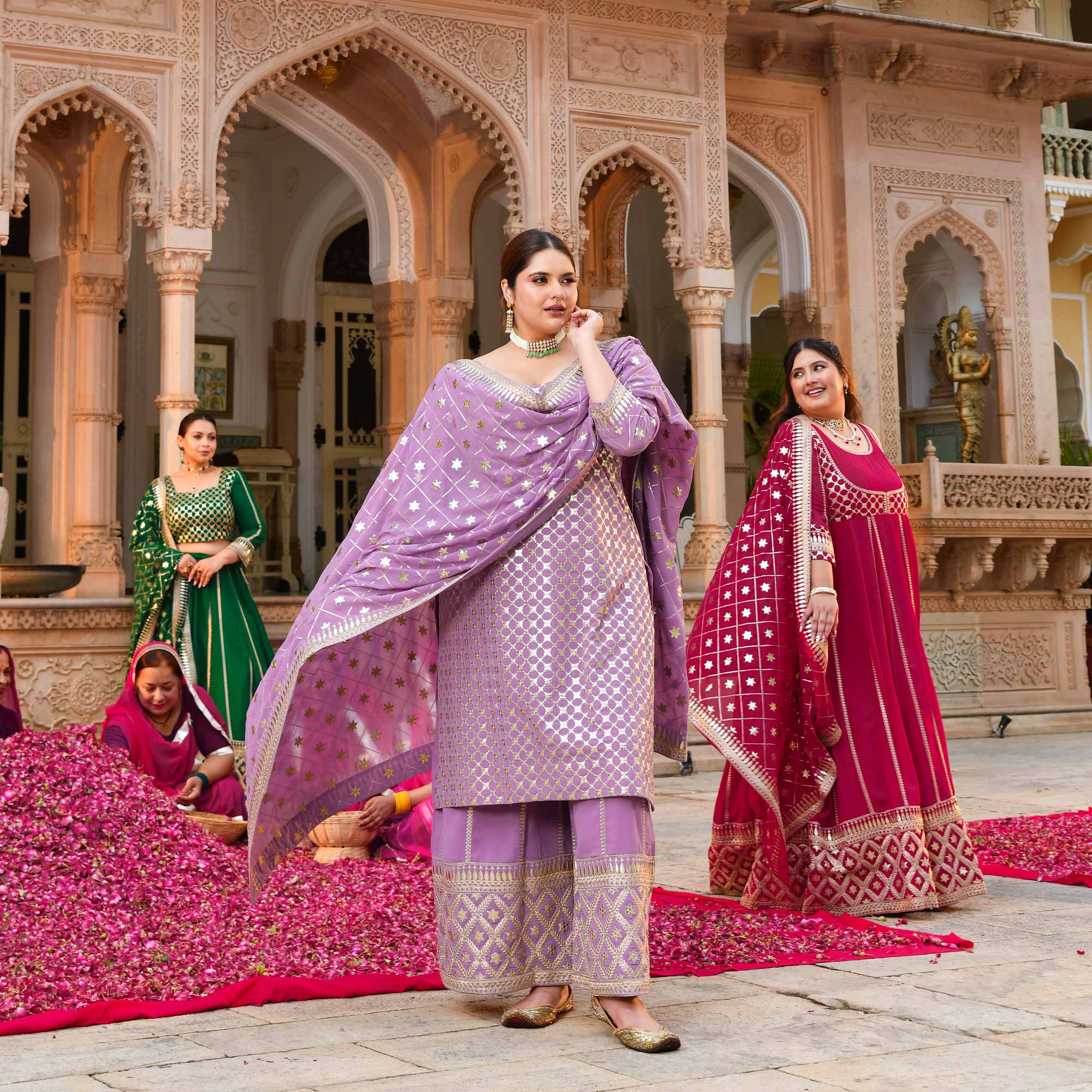 Lavanaya- Deep Lilac Sequin Embroidered Georgette Suit Set - Image 15