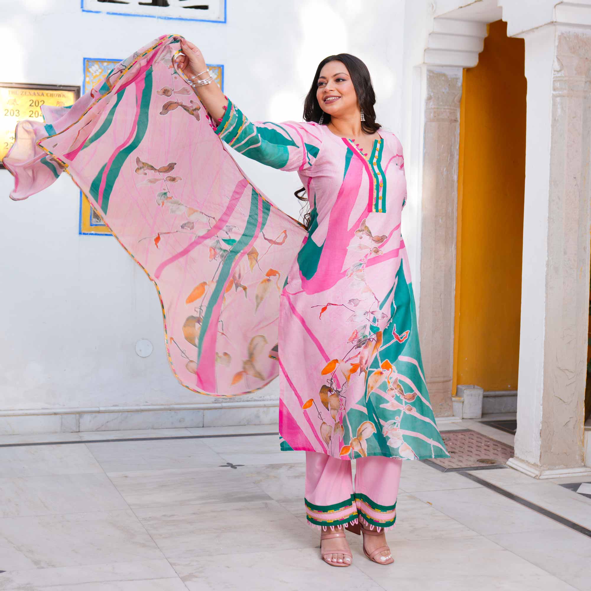 Orchid Aura Summer Story Cotton Suit Set - Image 7