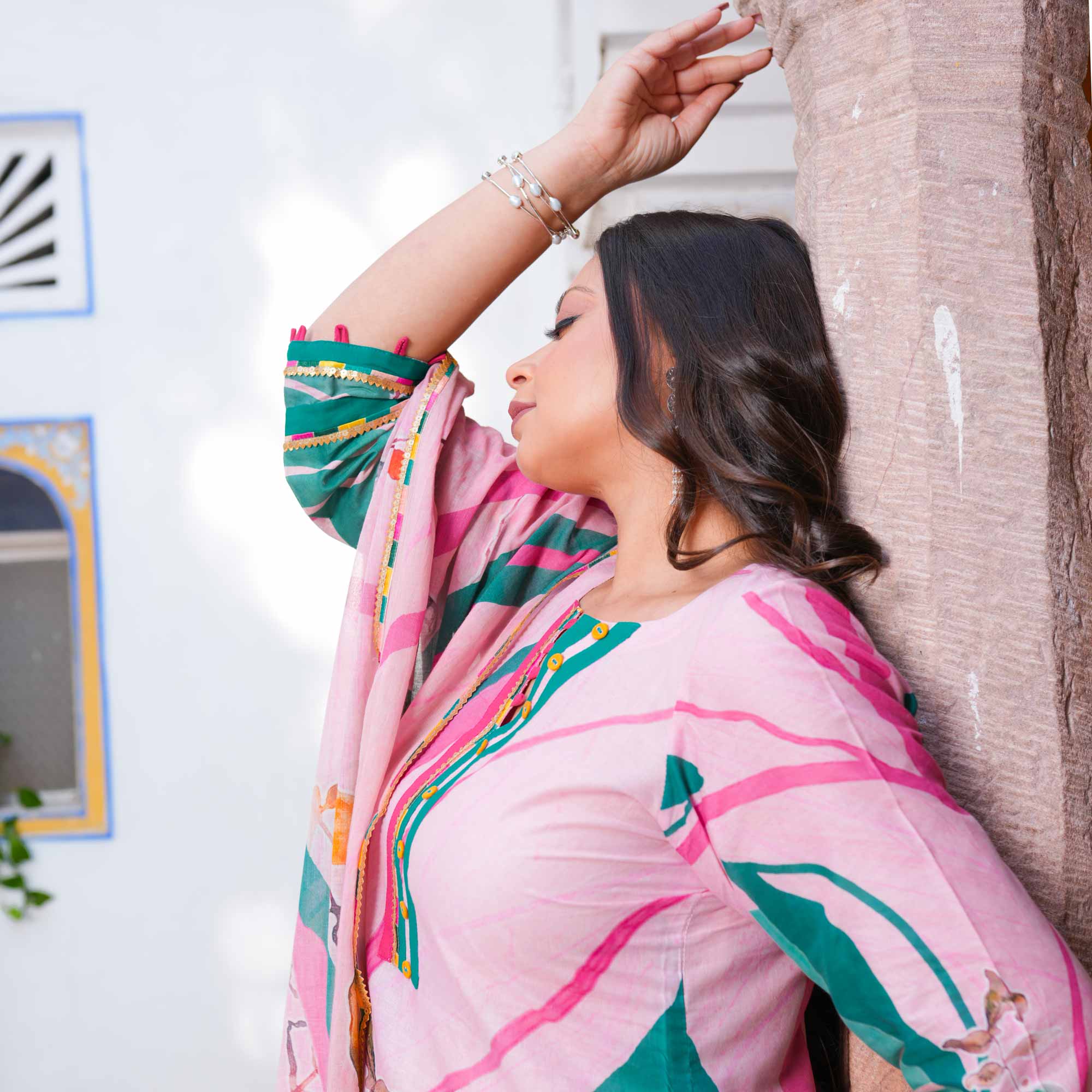 Orchid Aura Summer Story Cotton Suit Set - Image 8