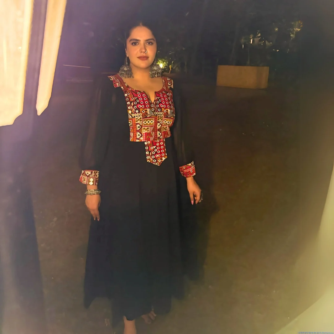 Ravishing Black Kutch Embroidered Anarkali - Image 10