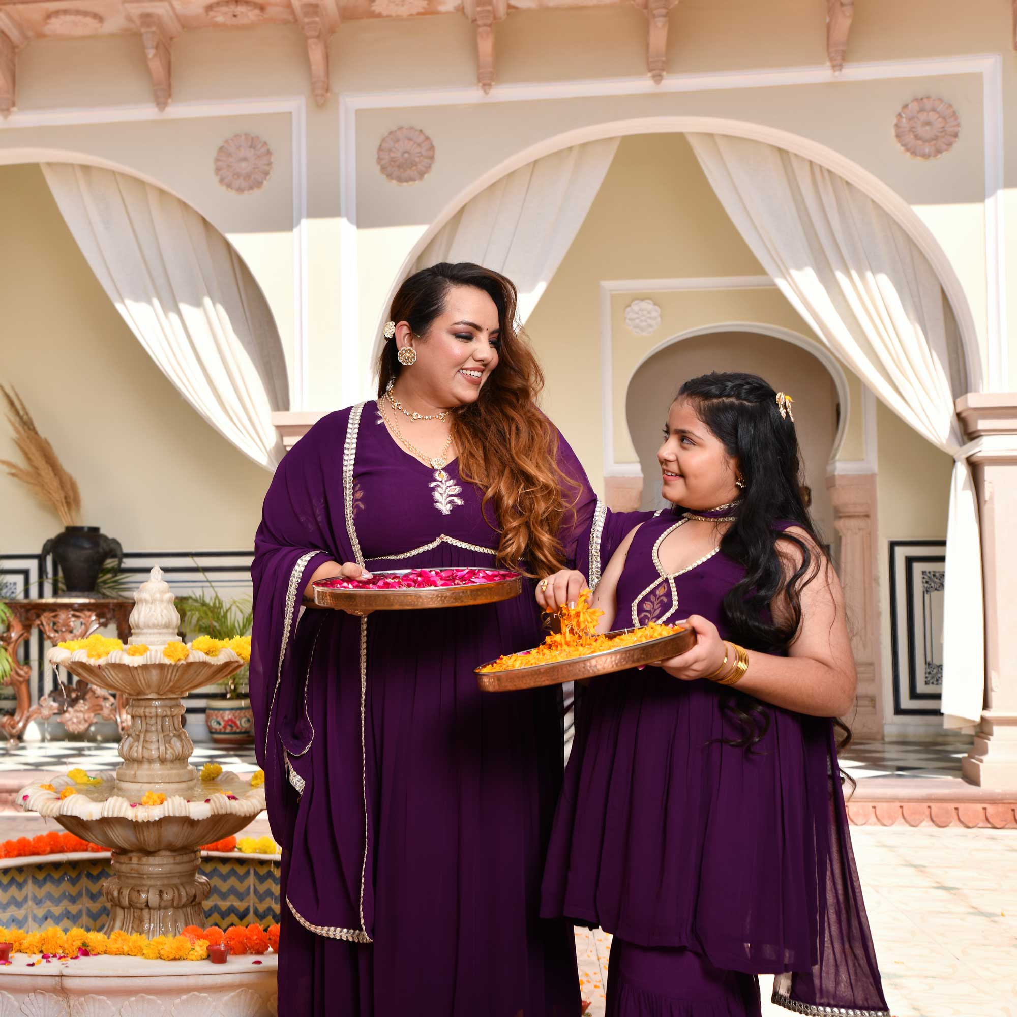 Twinkling Star Banarasi Alia Cut Sharara Set - Image 13